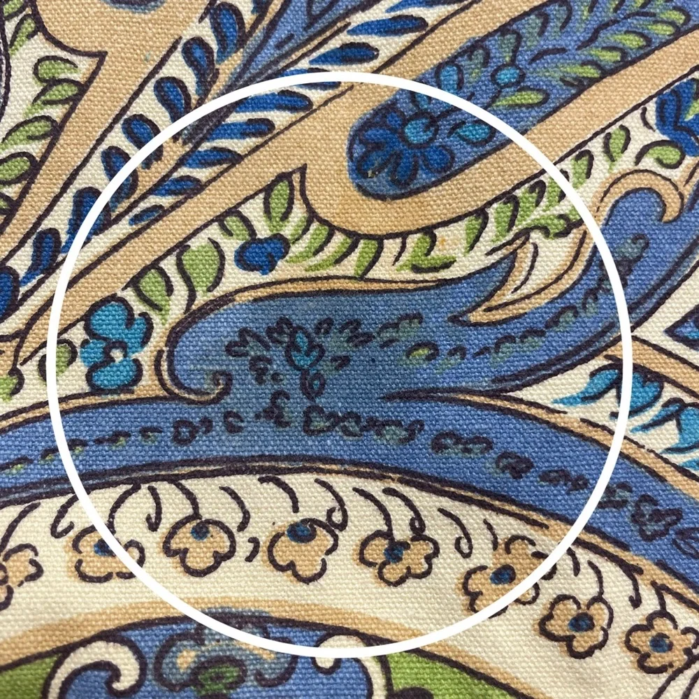 April Cornell Placemats 4 Paisley Floral Table‎ Linens Green Blue Dining Room